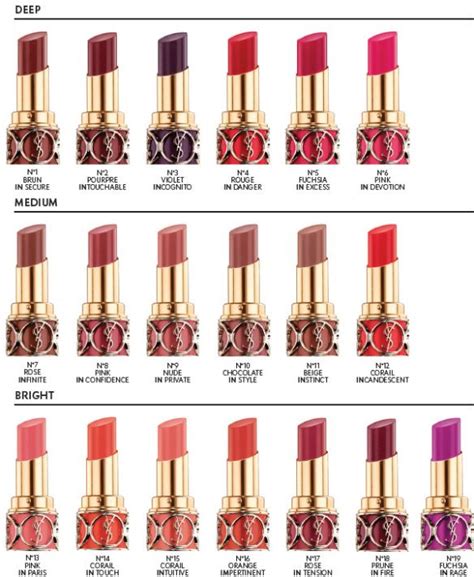 ysl lipstick color 2017|ysl lipstick color chart.